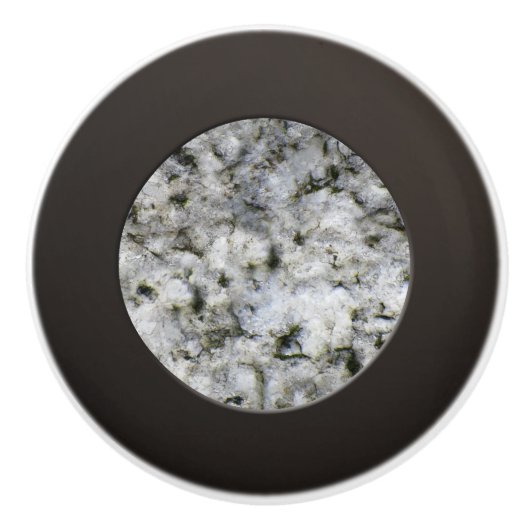 Geology White Granite Rock Texture Keramische Knop (Voorkant)