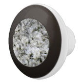 Geology White Granite Rock Texture Keramische Knop (Rechts)
