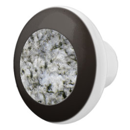 Geology White Granite Rock Texture Keramische Knop