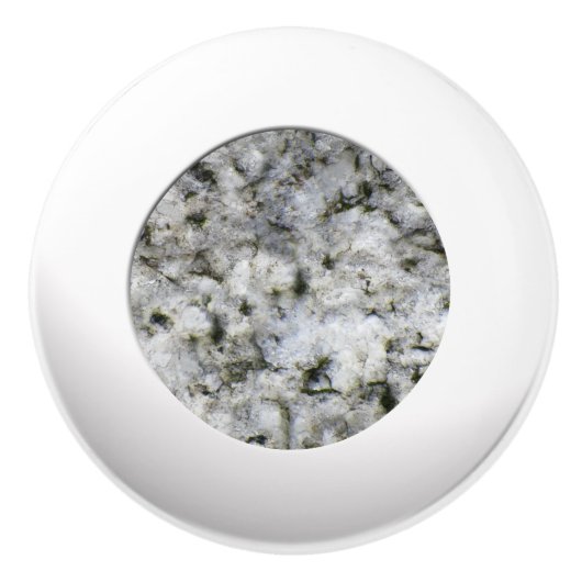 Geology White Granite Rock Texture Keramische Knop (Voorkant)