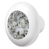 Geology White Granite Rock Texture Keramische Knop (Rechts)