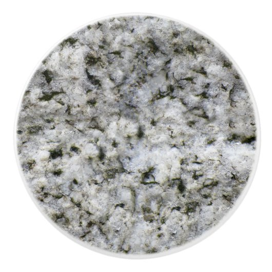 Geology White Granite Rock Texture Keramische Knop (Voorkant)