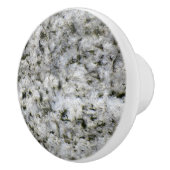 Geology White Granite Rock Texture Keramische Knop (Rechts)