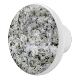 Geology White Granite Rock Texture Keramische Knop