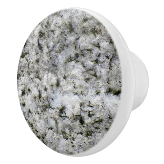Geology White Granite Rock Texture Keramische Knop (Rechts)