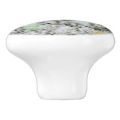 Geology White Rock Texture Pastel Stippen Alt1 Keramische Knop (Zijkant)