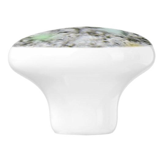 Geology White Rock Texture Pastel Stippen Alt1 Keramische Knop (Zijkant)