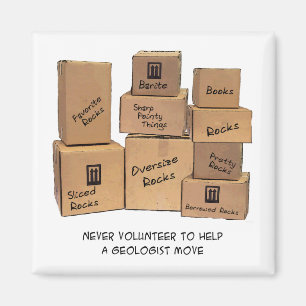 Geoloog bewegende Humor magneet