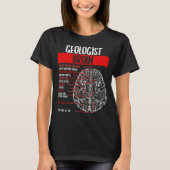 Geoloog Brain Rockhounding Mineral Collecting T-shirt (Voorkant)