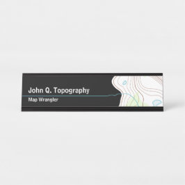 Geoloog, cartograaf Topografische kaart Bureau Naambordje