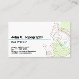 Geoloog, cartograaf Topografische kaart Persoonlij Visitekaartje
