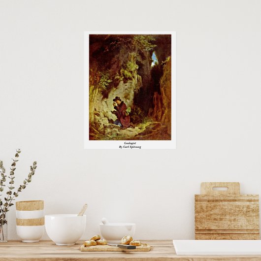 Geoloog door Carl Spitzweg Poster (Keuken)