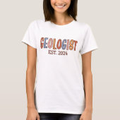 Geoloog Est. 2024, Geology Student Afstuderen T-shirt (Voorkant)