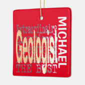 Geoloog Extraordinaire CUSTOM Keramisch Ornament (Links)