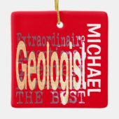 Geoloog Extraordinaire CUSTOM Keramisch Ornament (Voorkant)