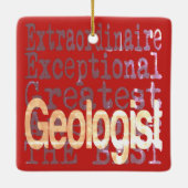 Geoloog-extraordinaire Keramisch Ornament (Achterkant)