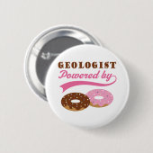 Geoloog Gift (Donuts) Ronde Button 5,7 Cm (Voorkant /achterkant)