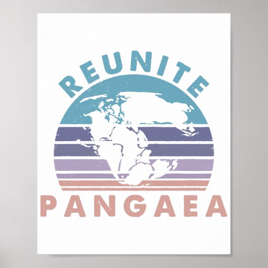 Geoloog Gift grappige geologie Reunite Pangeae Poster (Voorkant)