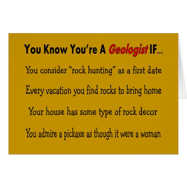 Geoloog Gifts "Je weet dat je een geoloog bent als (Voorkant Horizontaal)