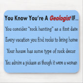 Geoloog Gifts "Je weet dat je een geoloog bent als Muismat (Voorkant)