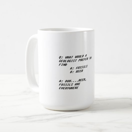 Geoloog grap mok (Voorkant links)