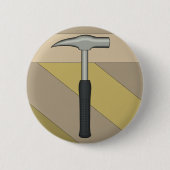Geoloog Hamer Ronde Button 5,7 Cm (Voorkant)