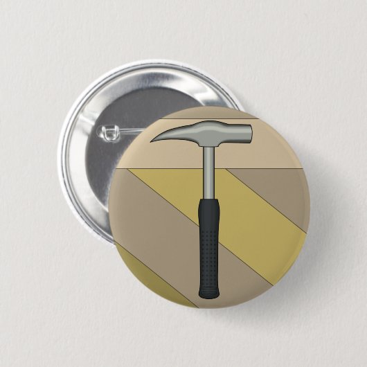Geoloog Hamer Ronde Button 5,7 Cm (Voorkant /achterkant)