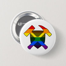 Geoloog Hamer Schild- LGBT Regenboog Vlag
