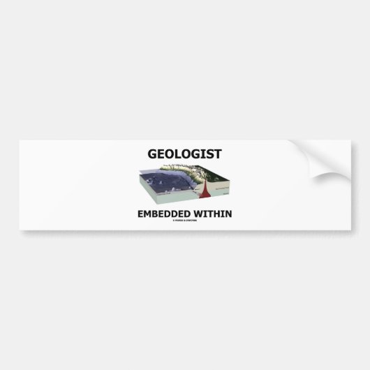 Geoloog ingebed in (ondervernevelingsgebied) bumpersticker (Voorkant)