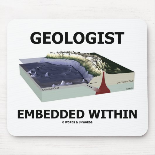 Geoloog ingebed in (ondervernevelingsgebied) muismat (Voorkant)