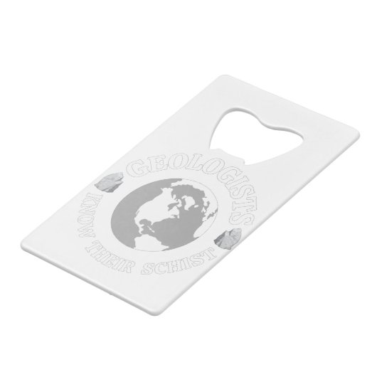 Geoloog kent hun scholier creditkaart flessenopener (Achterkant Gekanteld)