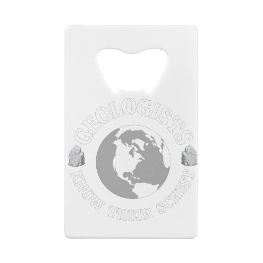 Geoloog kent hun scholier creditkaart flessenopener (Achterkant)