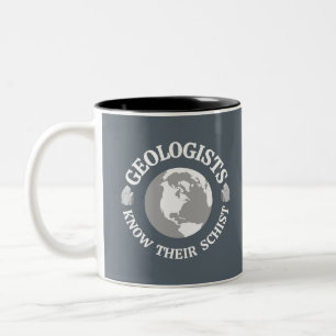 Geoloog kent hun scholier tweekleurige koffiemok