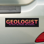Geoloog No Shoes Bumpersticker (Op auto)