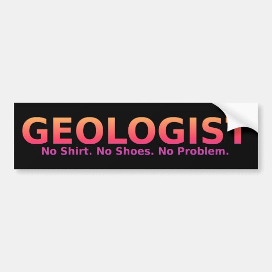 Geoloog No Shoes Bumpersticker (Voorkant)