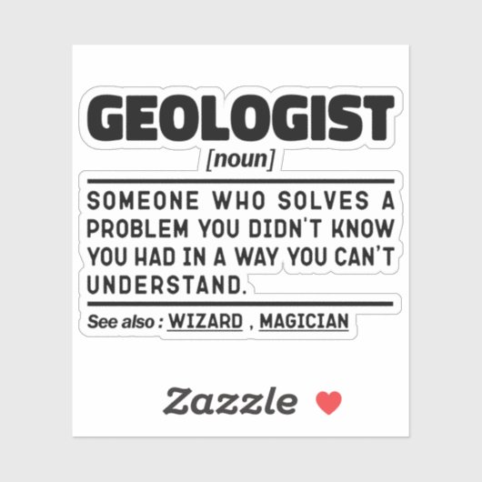 Geoloog Noun Geology Cool Student Afstuderen Sticker (Vel)