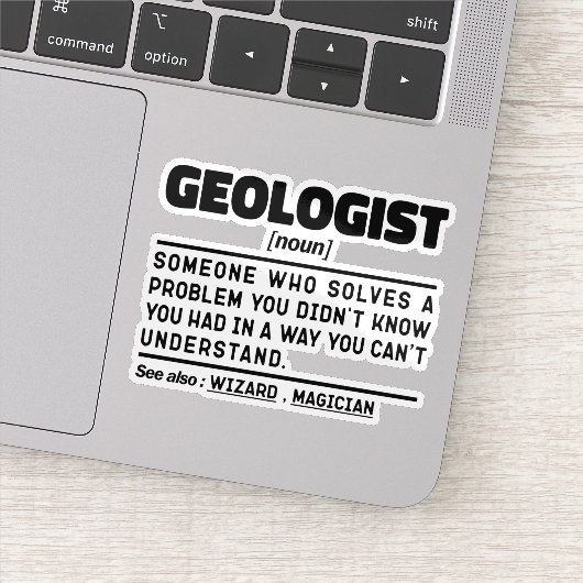 Geoloog Noun Geology Cool Student Afstuderen Sticker (Detail)