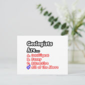 Geoloog Quiz... Joke Briefkaart (Staand voorkant)