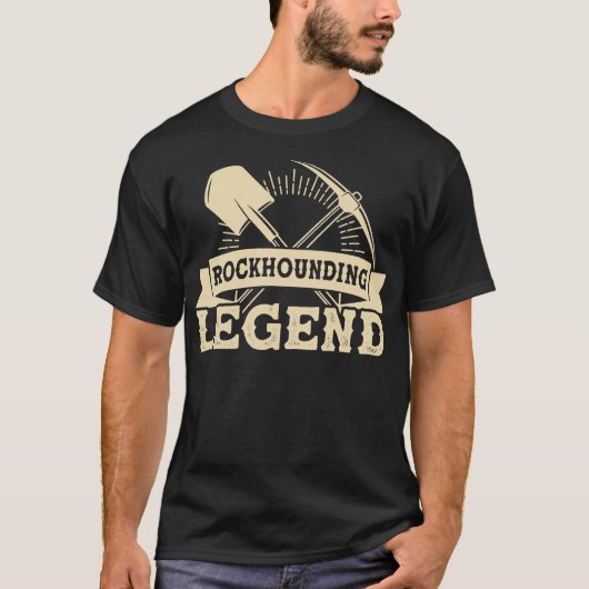 Geoloog Rockhounding Legend Rockhounder T-shirt (Voorkant)
