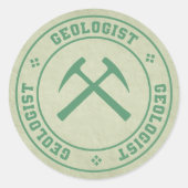 Geoloog Ronde Sticker (Voorkant)