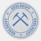 Geoloog Ronde Sticker (Voorkant)