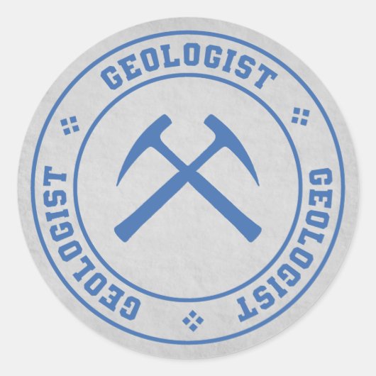 Geoloog Ronde Sticker (Voorkant)