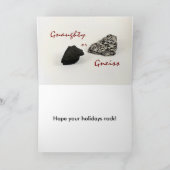 Geoloog Santa's Gnaughty of Gneiss List Feestdagen Kaart (Binnen)