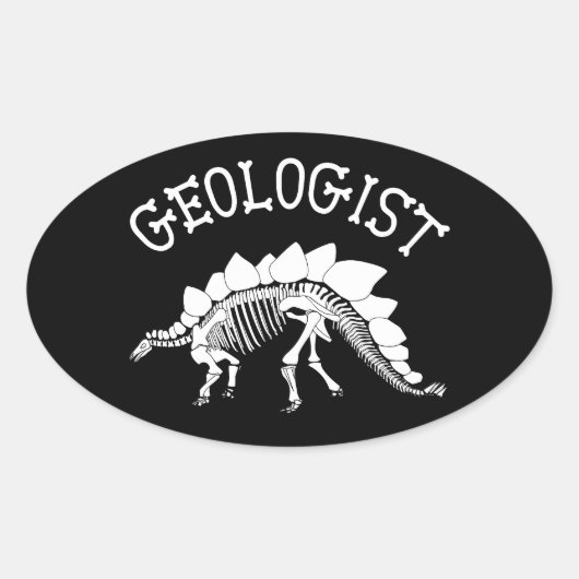 Geoloog Sticker (Stegosaurus) (Voorkant)