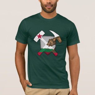 Geoloog uit Californië - Steenhamer en Schild T-shirt
