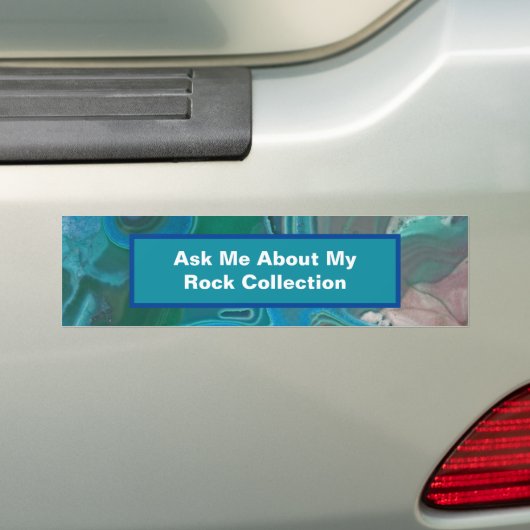 Geoloog Wetenschapper Green Blue Stone Rockhoundin Bumpersticker (Op auto)