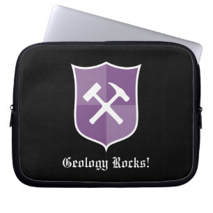 Geoloog's Rock Hammer Crest Laptop Sleeve
