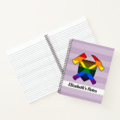 Geoloog's Rock Hammer en LGBT Rainbow Flag Logo Notitieboek (Binnen)