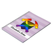Geoloog's Rock Hammer en LGBT Rainbow Flag Logo Notitieboek (Linkerzijde)