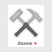 Geoloog's Rock Hammer Logo Vinyl Sticker (Vel)